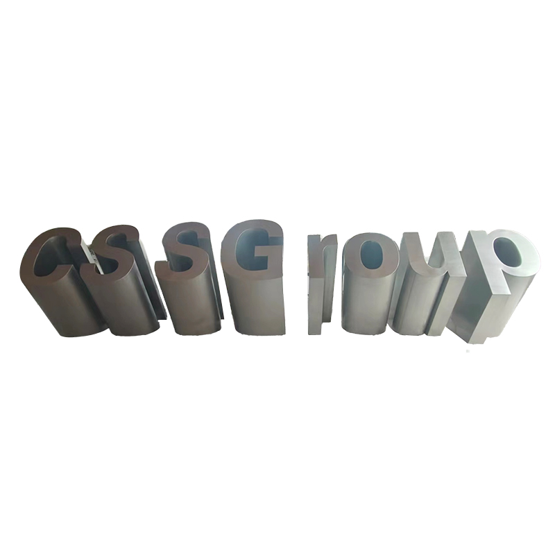 Brushed Stainless Steel Metal Bevel Letters